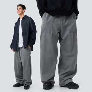 伐木裤 warmtrees支线25秋冬新款 TreesOutside酵洗褪色法工裤