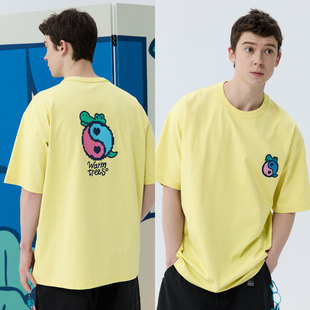 T恤 爱心太极鳄鱼毛巾刺绣凉感纯棉短袖 warmtrees2025夏季 新款