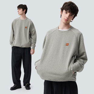 warmtrees双层错开螺纹领卫衣男2025年新款 卫衣秋冬纯色卫衣