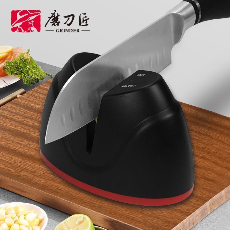 磨刀匠家用磨刀器两段式220/360目双面研磨快速磨刀厨房好物陶瓷