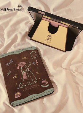 手绘围巾小狗360旋转iPadAir7/6保护套2025新款适用苹果iPad11保护壳平板第10代Pro11寸Air5带笔槽mini7女款