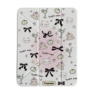 少女蝴蝶结甜点猫咪Y+3折iPadPro2024保护套新款适用苹果iPadAir6/5保护壳平板11寸10.2/10.9带笔槽mini6女款