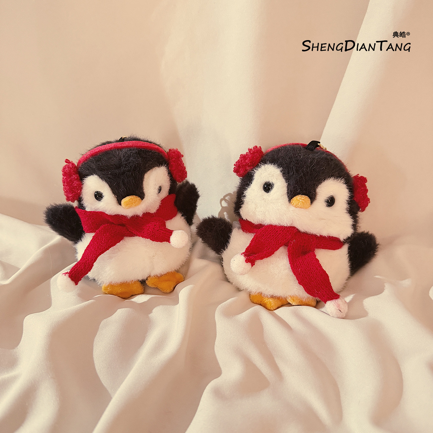 冬日圣诞红围脖企鹅适用苹果Airpods4保护套新款2/3代无线蓝牙耳机软壳Airpods pro创意硅胶毛绒卡通女款防摔