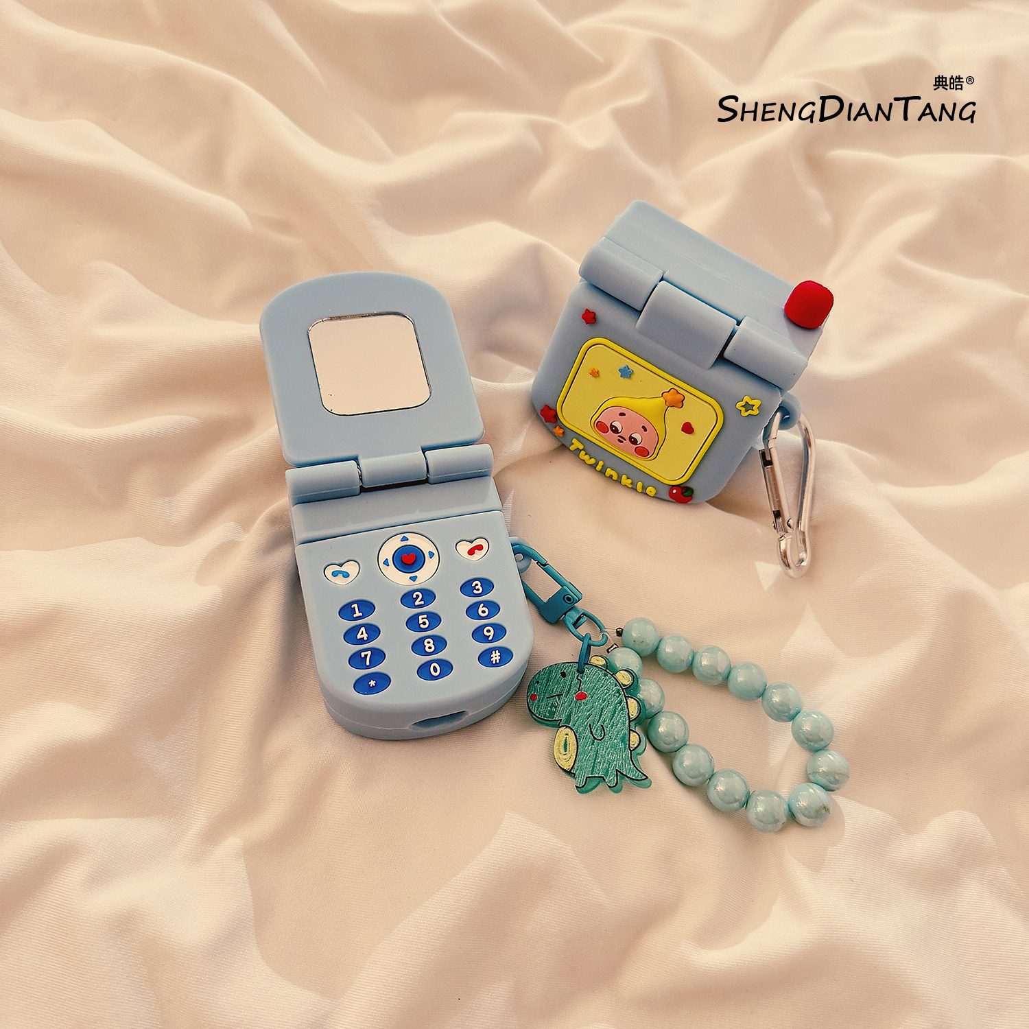 卡通蓝大哥大星星小人适用于苹果Airpods4保护套新款2/3代无线蓝牙耳机软壳Airpods pro创意可爱硅胶女款防摔