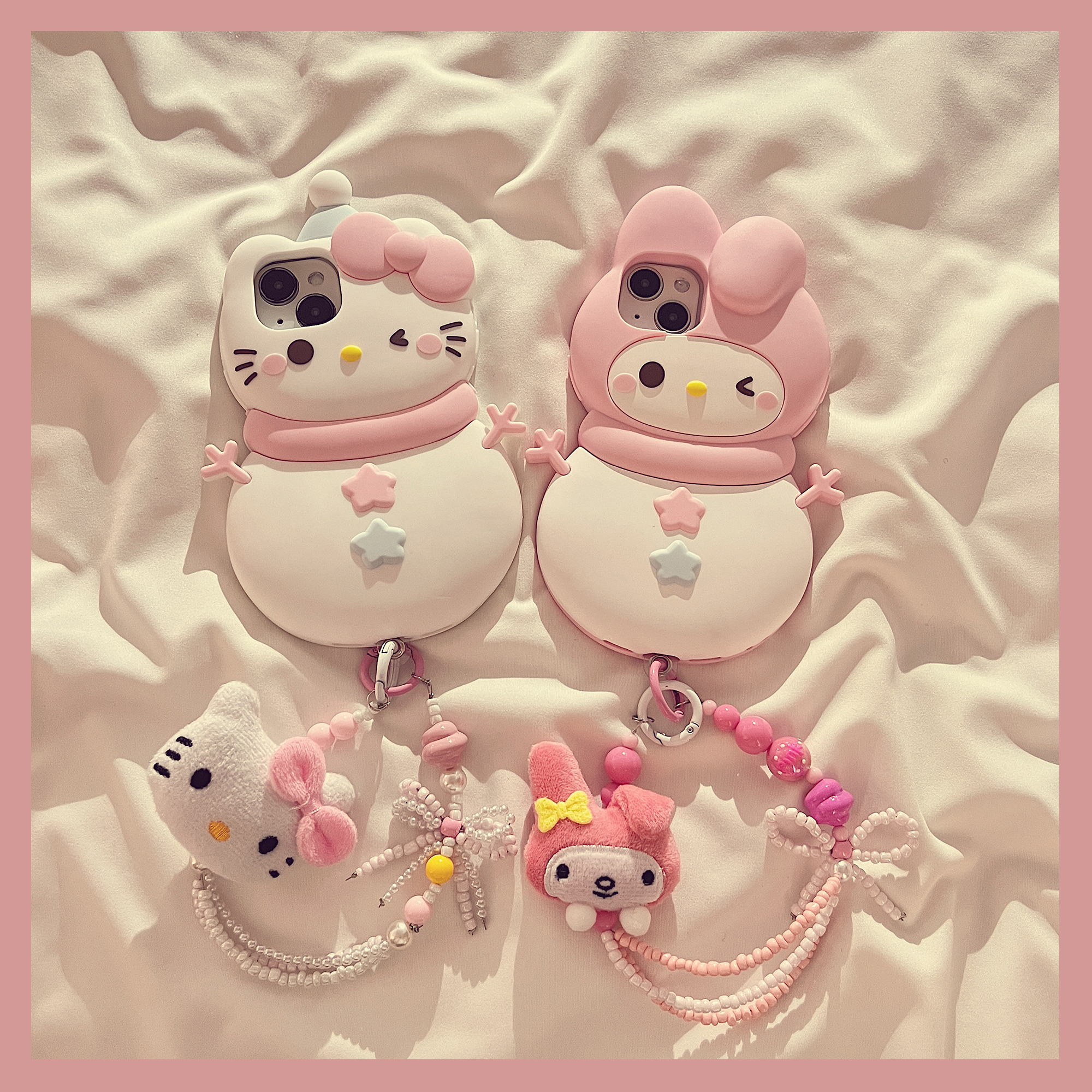 冬日雪人KT猫适用苹果15保护套