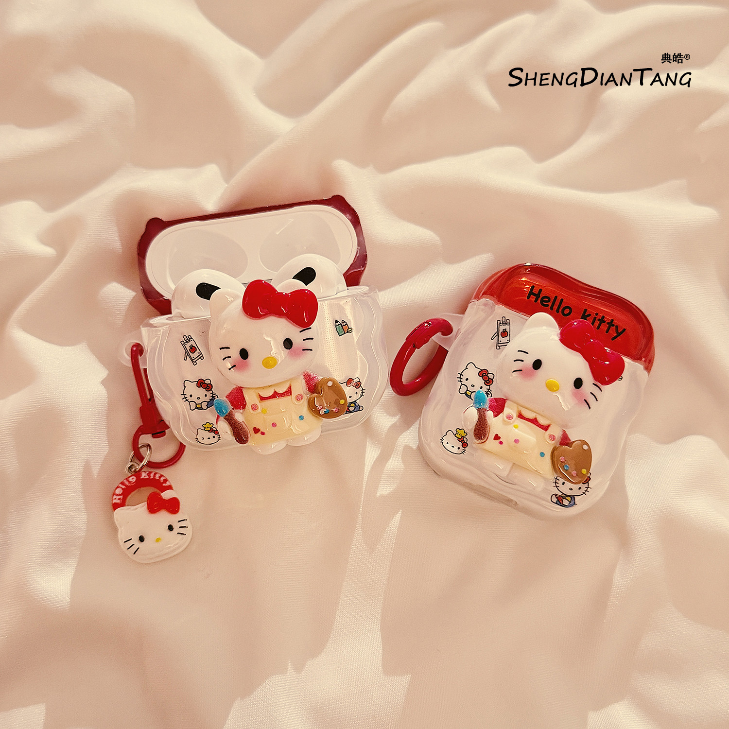 日韩可爱小画家猫咪适用苹果Airpods4保护套新款2/3代无线蓝牙耳机软壳Airpods pro创意硅胶立体卡通女款防摔,3C数码配件,耳机保护套,淘宝优惠券,粉丝福利购,淘宝优惠卷