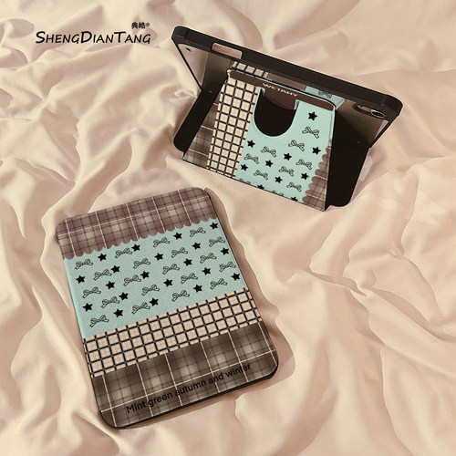 格子蝴蝶结苹果iPad11保护壳