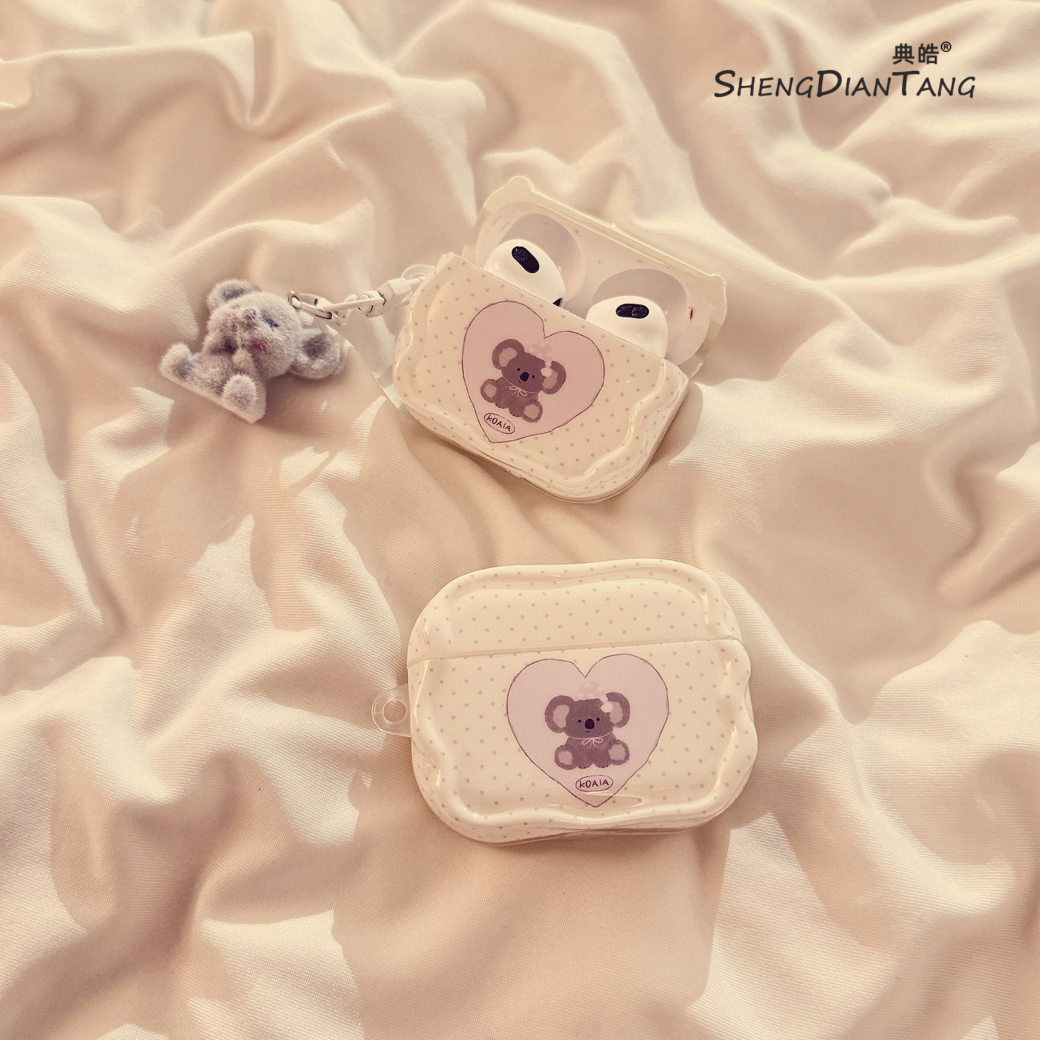 韩风ins波点爱心大象适用苹果Airpods4保护套新款2/3代无线蓝牙耳机软壳Airpods pro创意硅胶卡通女款防摔