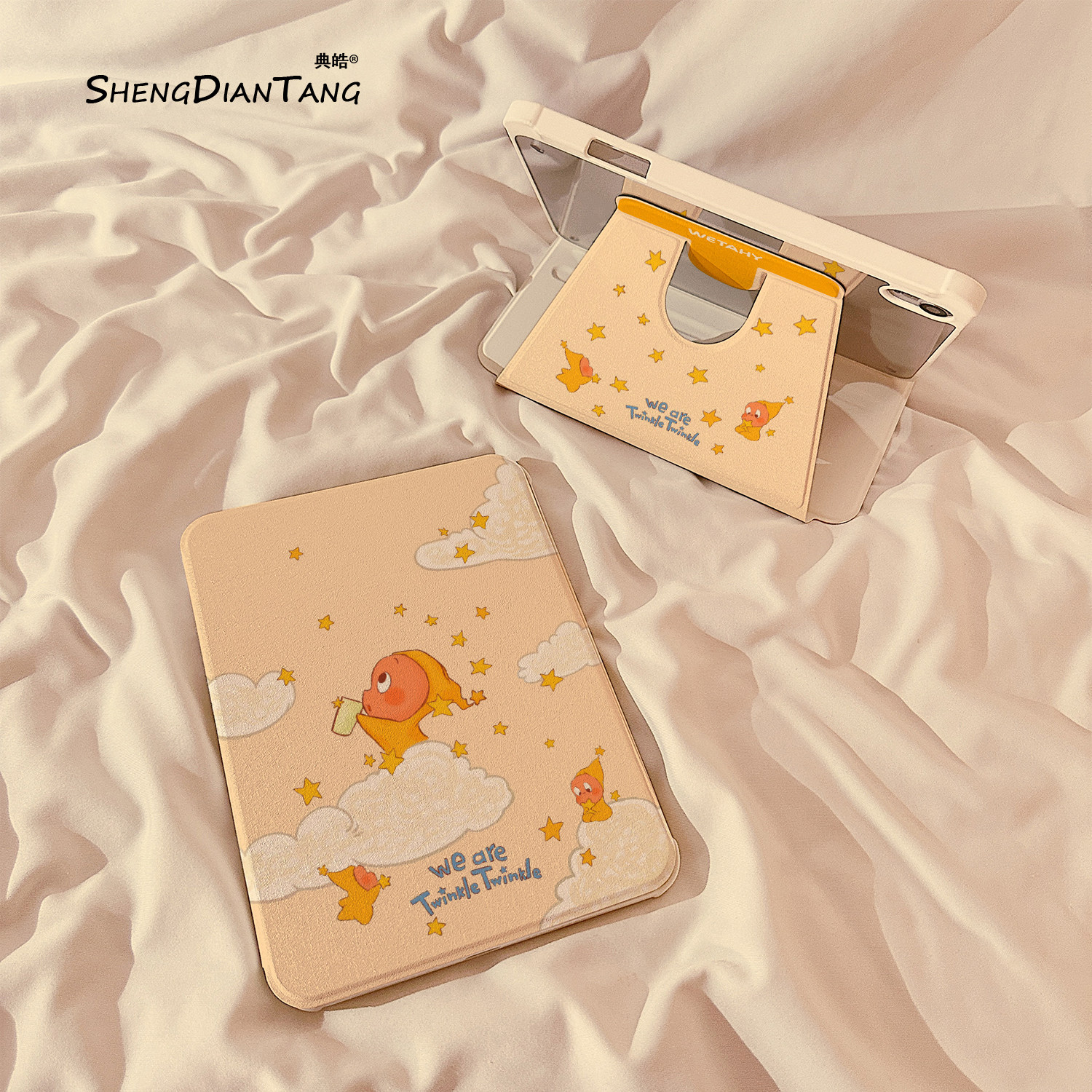 卡通云朵星星人360旋转iPadAir7/6保护套2025新款适用苹果iPad11保护壳平板10代Pro11寸Air5带笔槽mini7女款