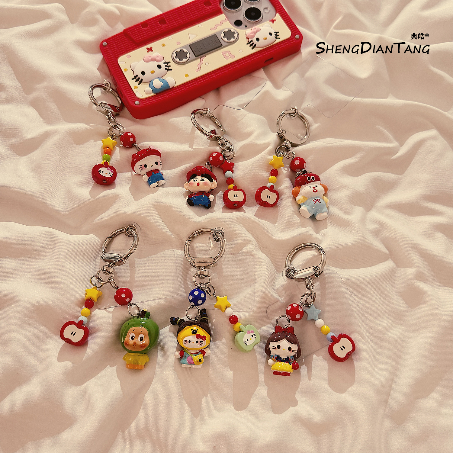 动漫人物苹果星星串珠手机链条