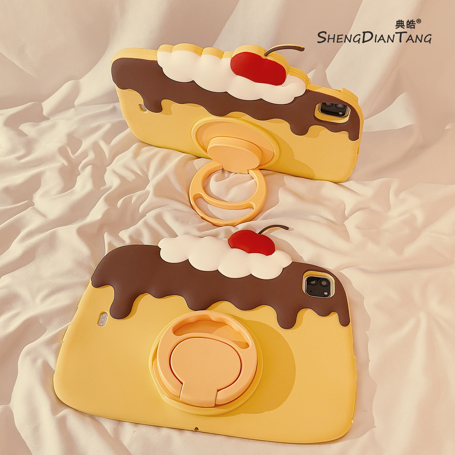 布丁巧克力蛋糕360旋转适用苹果iPad11保护壳2025新款iPadAir7/6保护套平板10代Pro11寸软硅胶mini7防弯女款,3C数码配件,平板电脑保护套/壳,淘宝优惠券,粉丝福利购,淘宝优惠卷