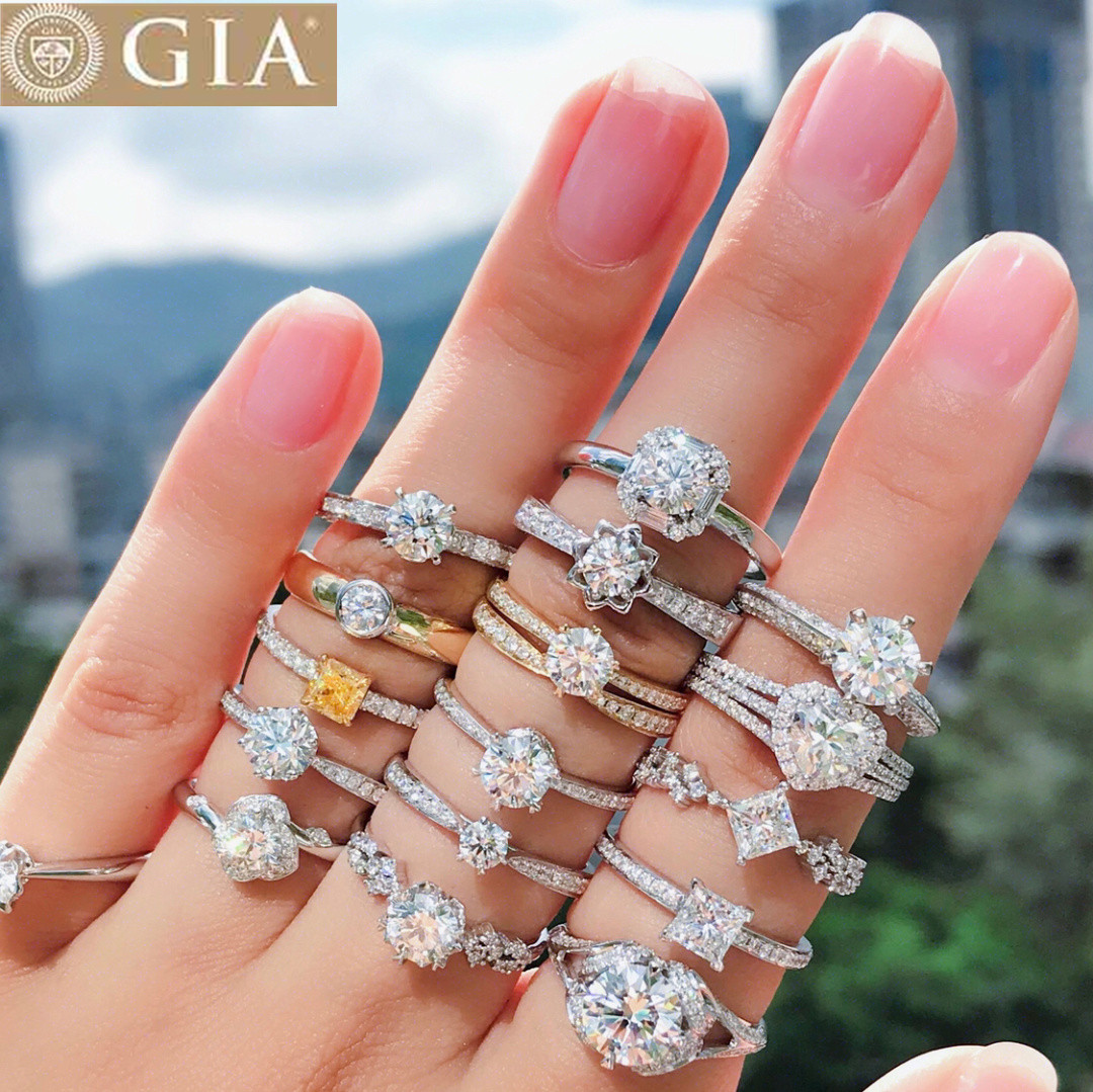 常丽gia裸钻50分一克拉18k金钻戒定制求婚结婚钻戒正品钻石戒指女