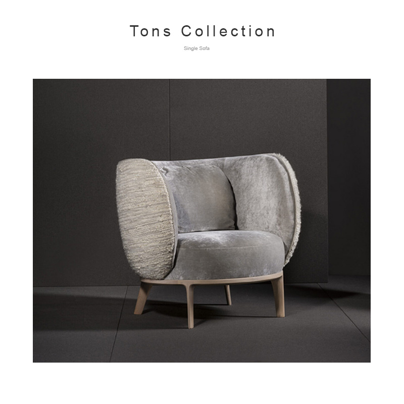 tons collection 拥抱型沙发椅欧式奢华单人布艺舒适