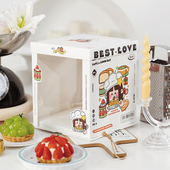 10寸加高加厚烘焙包装 盒可定制logo 盒子6 半透明生日蛋糕盒包装