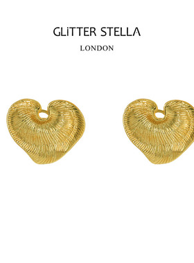 GLITTER STELLA 「爱之蔓木叶」心形复古耳环