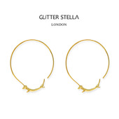 英伦俏皮 GLITTER STELLA 腊肠狗Circle圈圈耳环