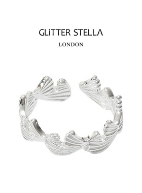 GLITTER STELLA Silver Mist系列 WaveTalk925银开口戒指