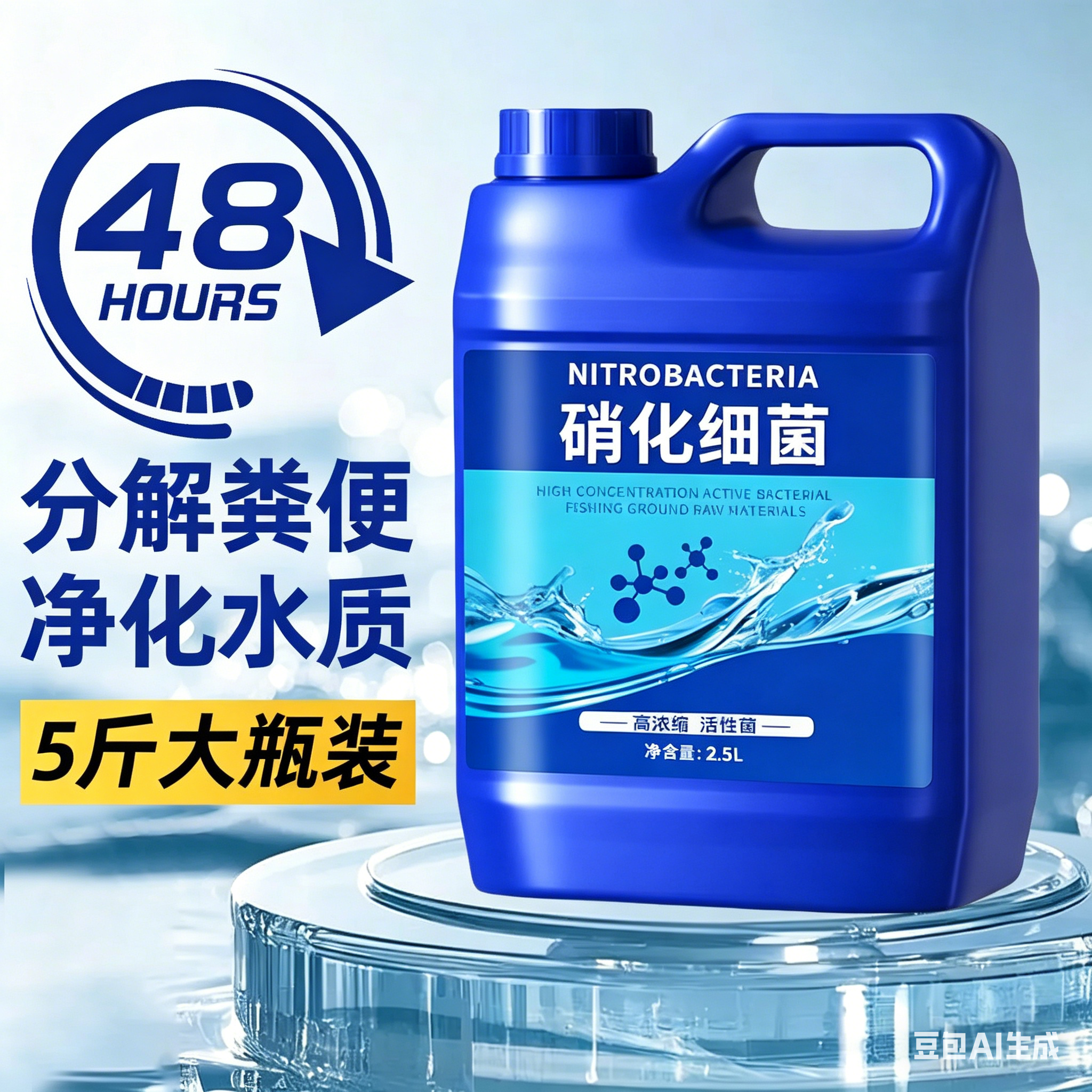 硝化细菌鱼缸专用水质净化鱼池用净水稳定剂消化活菌液官方旗舰店