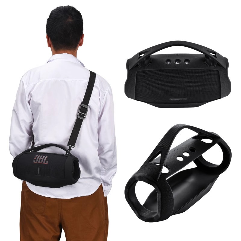 适用JBL Xtreme 4硅胶套音乐战鼓四代蓝牙音箱镂空硅胶保护套户外登山徒步露营收纳包壳不影响音质