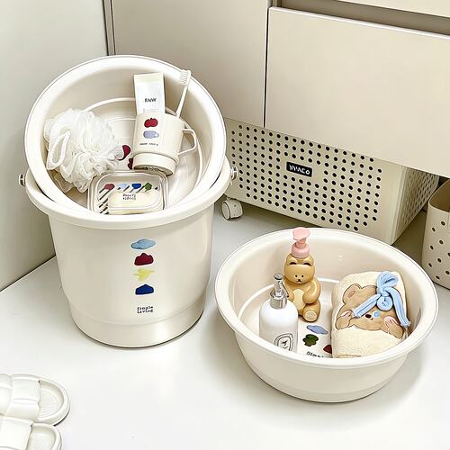 开学好物！水桶加厚耐用学生宿舍住校洗漱套装塑料洗澡洗衣桶脸盆