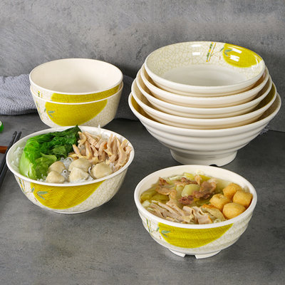祥源美仿瓷密胺餐具防摔塑料汤碗
