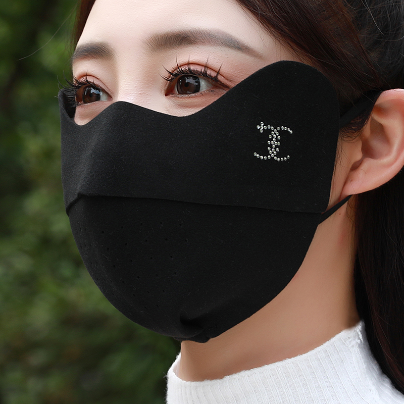 骑行口罩女秋冬百搭保暖高颜值加高护眼角电动车防风防寒加厚面罩