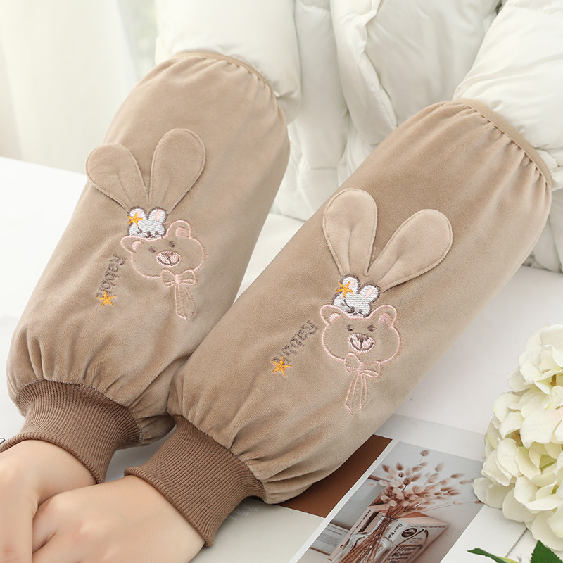 袖套护袖秋冬季工作套袖长款防污厨房女款学生韩版家务干活用宽松