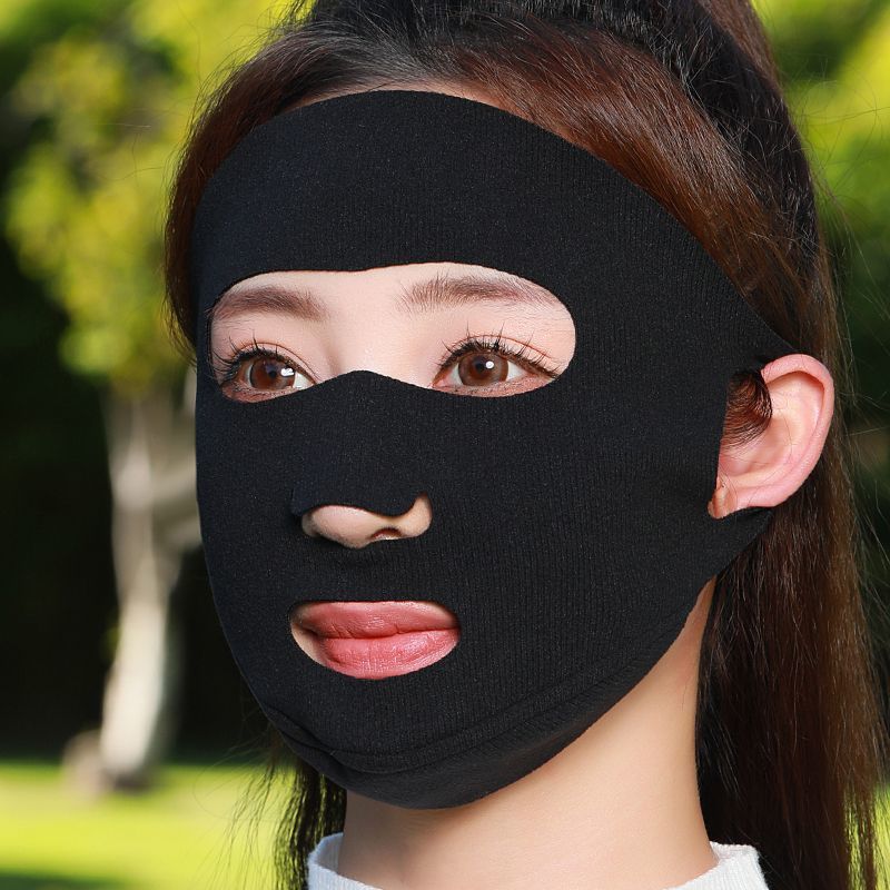 户外运动防寒保暖口罩跑步专用防风护脸面罩露嘴鼻透气防晒脸基尼