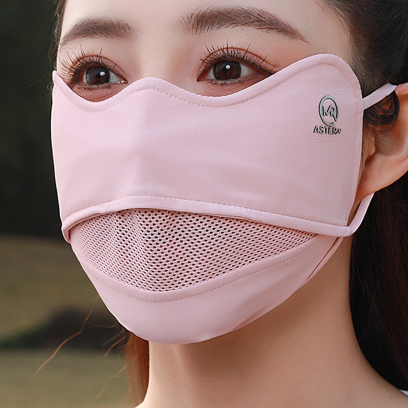 护眼角冰丝防晒口罩女3D立体瘦脸型遮阳全脸防紫外线防晒透气面罩