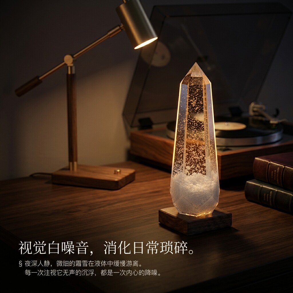 棱镜风暴瓶小众高级桌面摆件图片