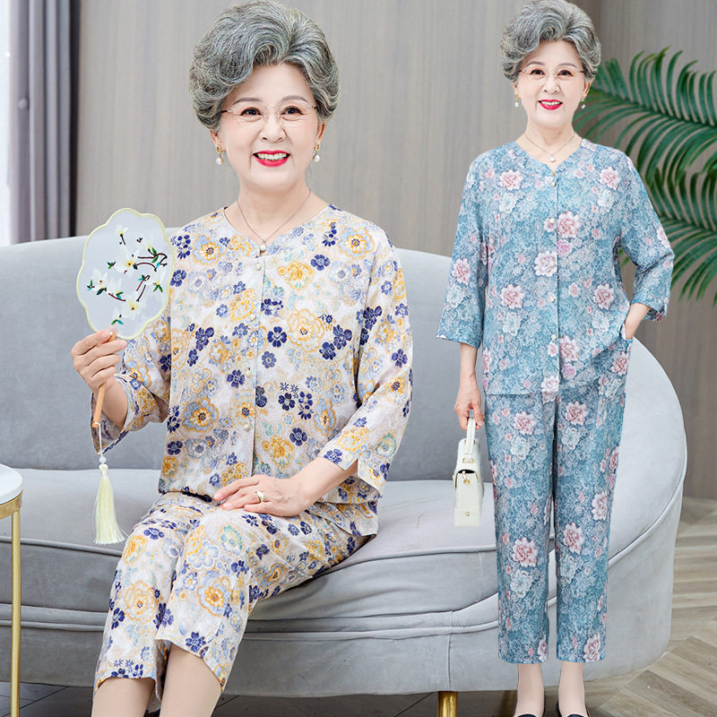 中老年女家居服可外穿妈