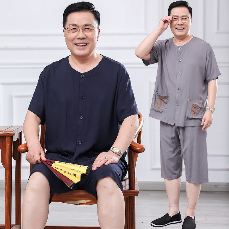 中老年男士爸爸夏季开衫