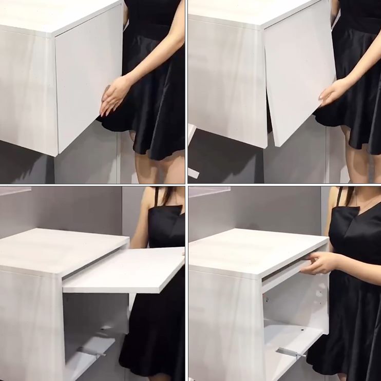 顶装轨道藏上翻内侧装回旋隐藏橱柜门门折叠固特口袋蝴蝶五金配件