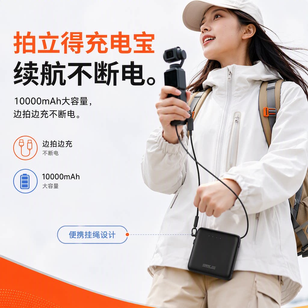 快自由适用DJIpocket4/3充电宝图片