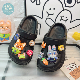 儿童宝宝巨好看洞洞鞋男童女童舒适外穿防滑夏季男宝女宝可爱拖鞋