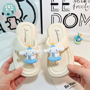 女童夹脚拖鞋女孩儿童防滑时尚人字拖外穿2025新款高端夏日凉鞋女