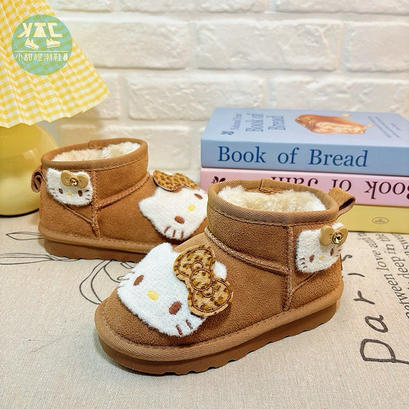 宝宝雪地靴女款2026新款冬季儿童防水防滑保暖短靴子加绒棉鞋软底