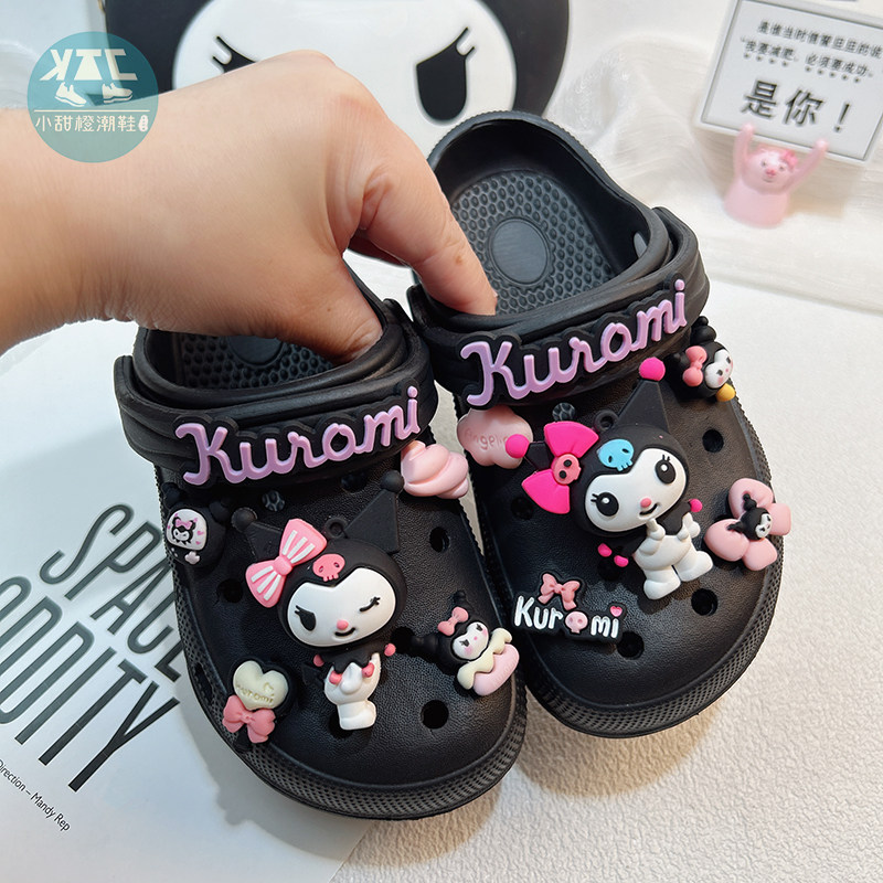 时尚女童夏季一鞋两穿洞洞鞋防滑图片