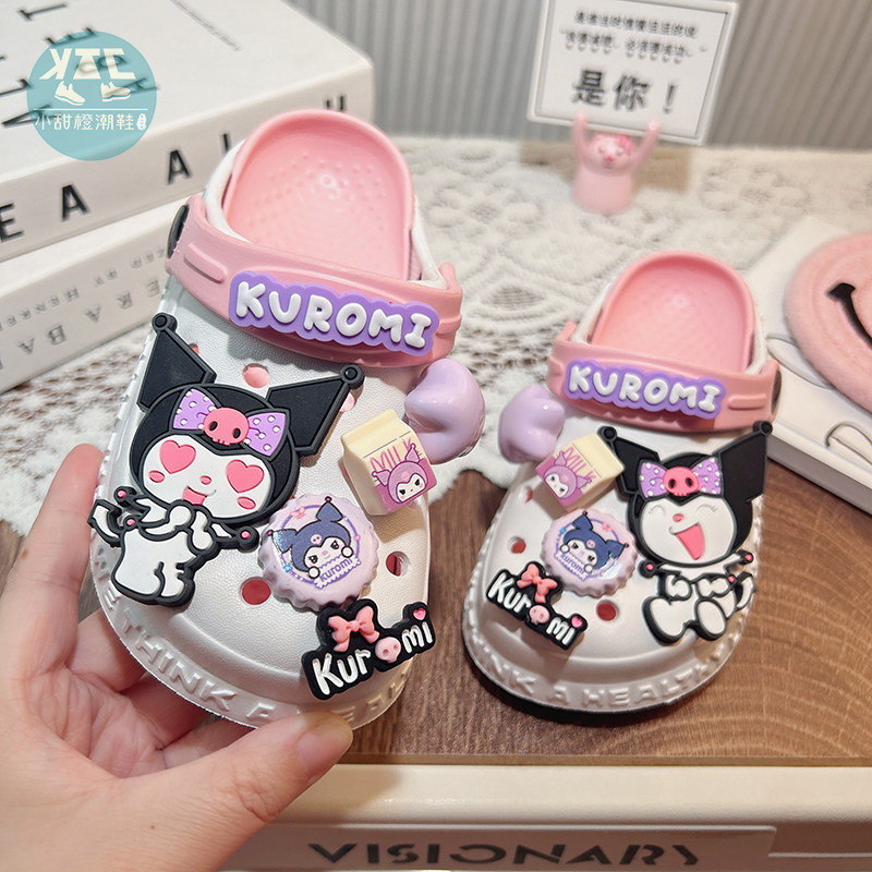 女童儿童洞洞鞋2026新款夏季外穿沙滩软底防滑女孩凉鞋中大童拖鞋