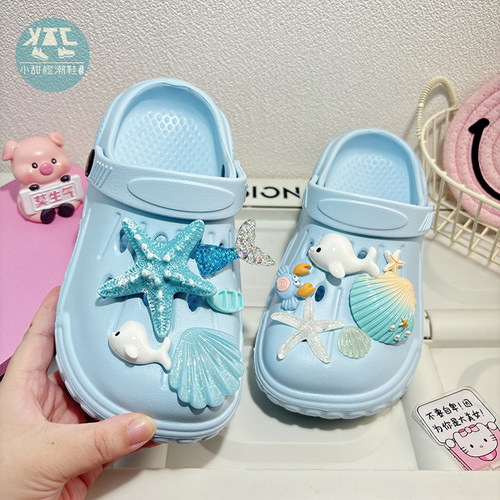 沙滩女童夏季eva防臭洞洞鞋外穿