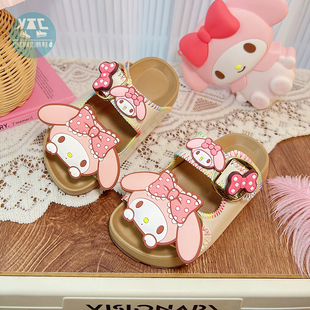 女童拖鞋儿童防滑沙滩鞋小女孩外穿时尚百搭软底一字拖2026年夏季