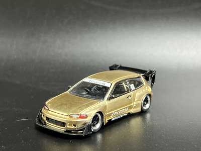 POPRACE 1:64 本田 思域 EG6 火箭兔 菲律宾限定合金汽车模型散瑕