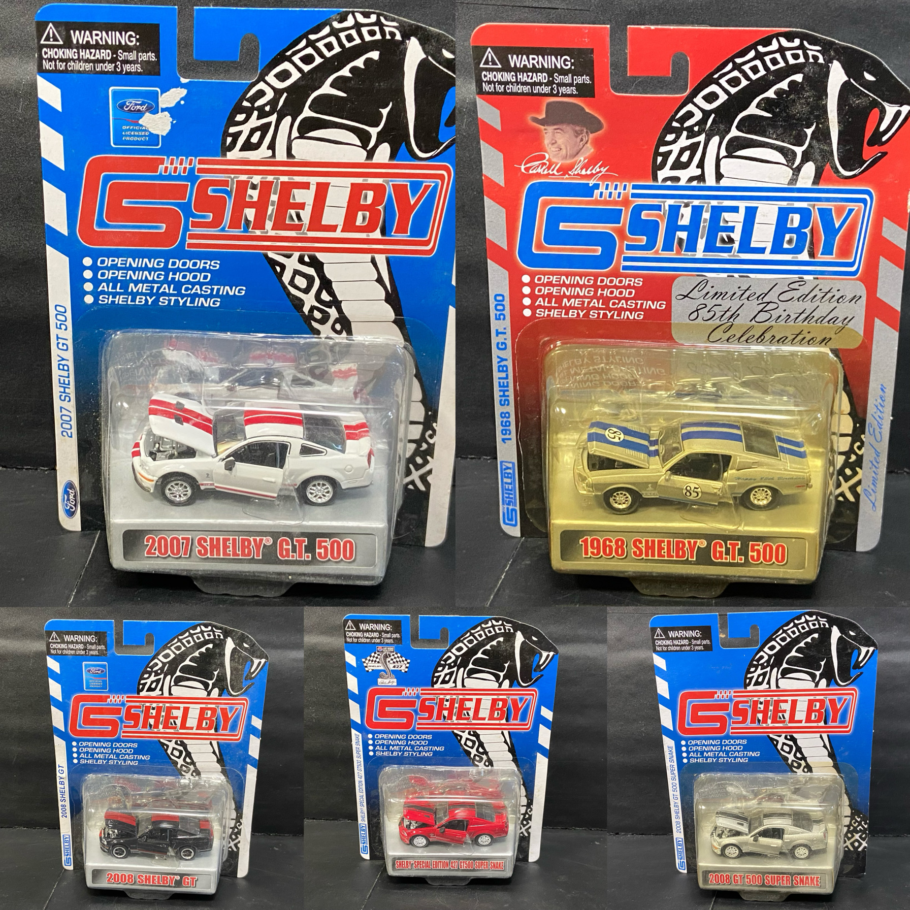原厂 1/64 福特 野马 谢尔比 超级蛇 Shelby GT500 合金汽车模型