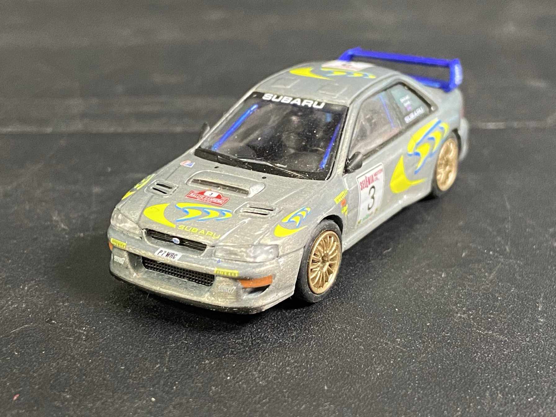 MINIGT 1:64 512斯巴鲁 翼豹WRC97冠军3号 清漆隐藏 合金汽车模型