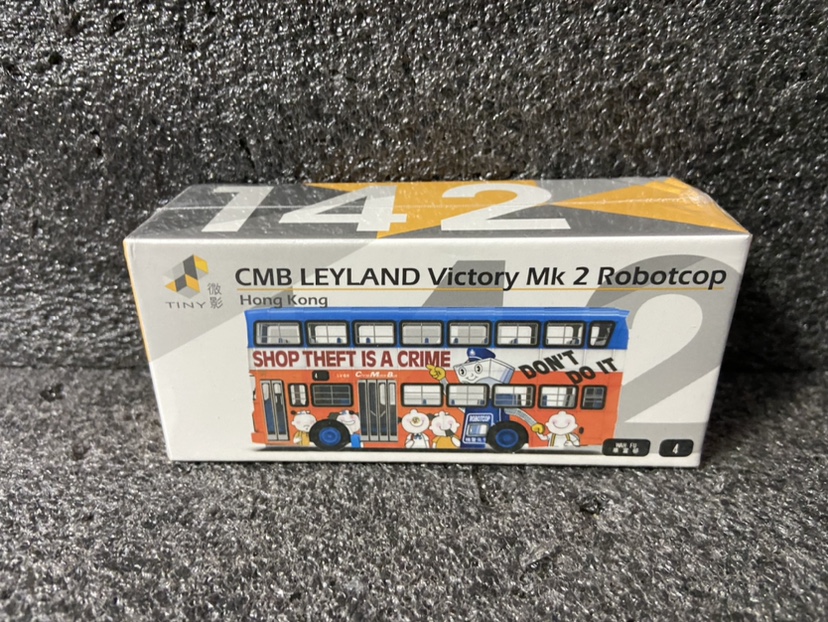 微影 tiny 香港巴士 中巴利兰胜利二型 机警先生合金汽车模型#142