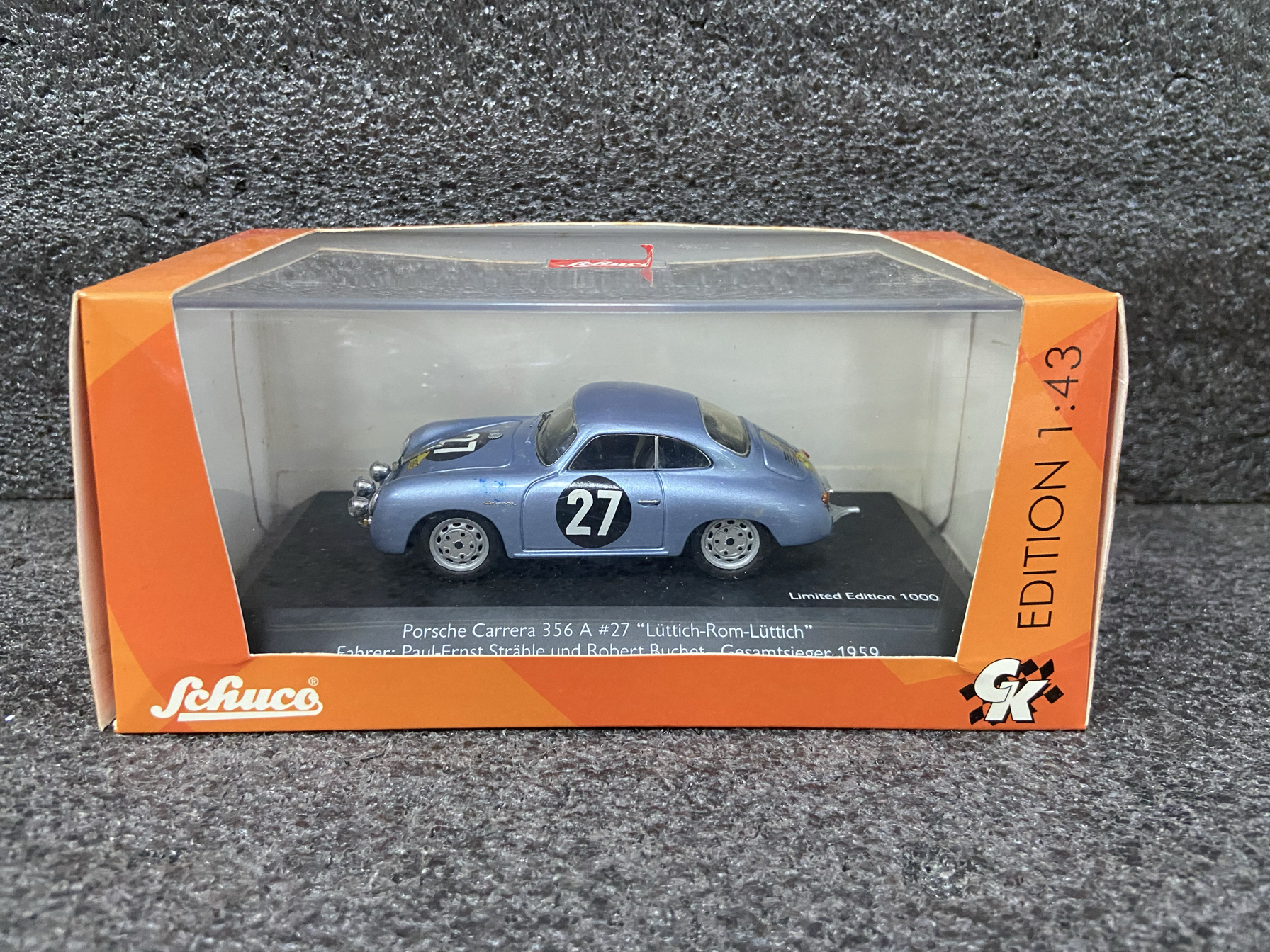 舒克 schuco 1/43 保时捷 356 A 1959 耐力赛  合金汽车模型