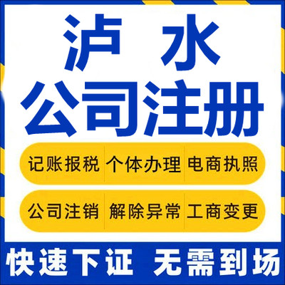 泸水公司注册个体工商营业执照代办公司注销企业变更股权异常代理