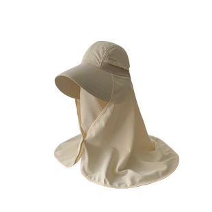 多方位遮阳帽女骑车出游大帽檐防晒帽口罩一体披肩帽防紫外线夏季