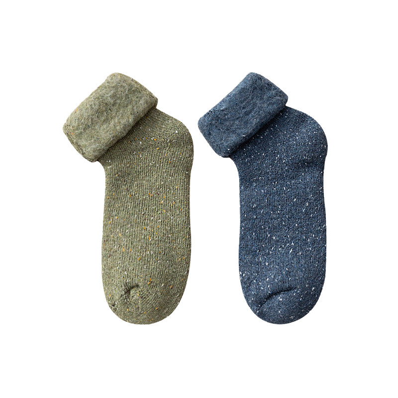 가을 겨울 여성용 양모 양말 플러스 벨벳과 두꺼운 양말 중반 송아지 양말 슈퍼 두꺼운 따뜻한 겨울 긴 눈 양말 T