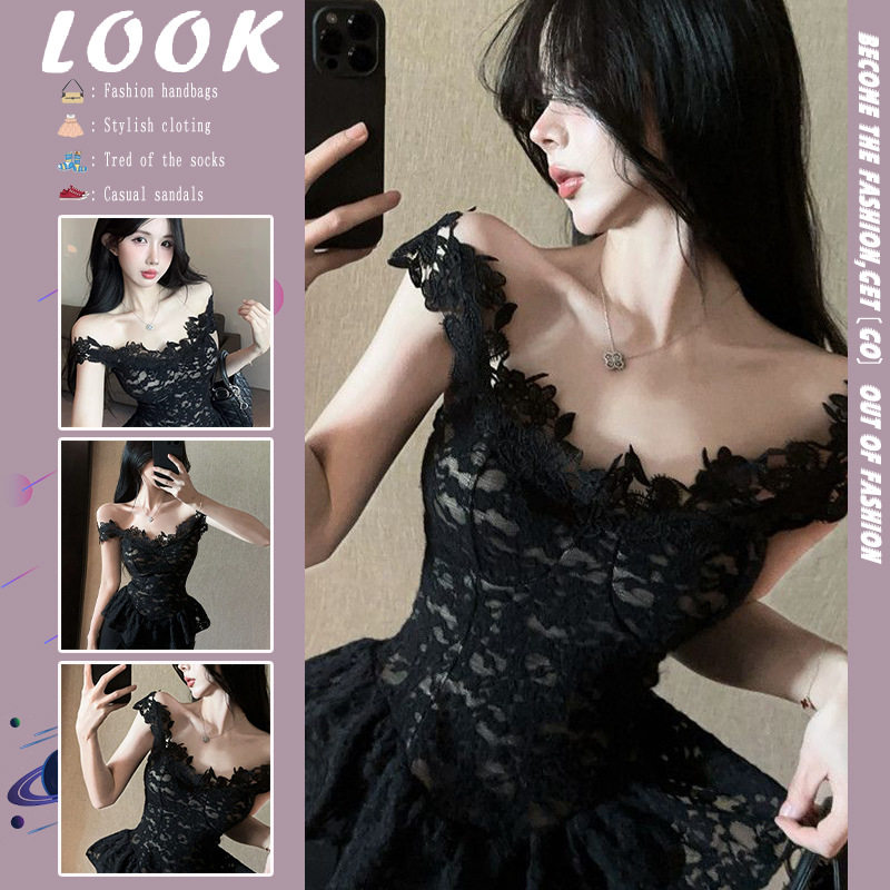 春夏性感一字肩蕾丝鱼骨吊带背心女内搭带胸垫打底衫修身抹胸上衣